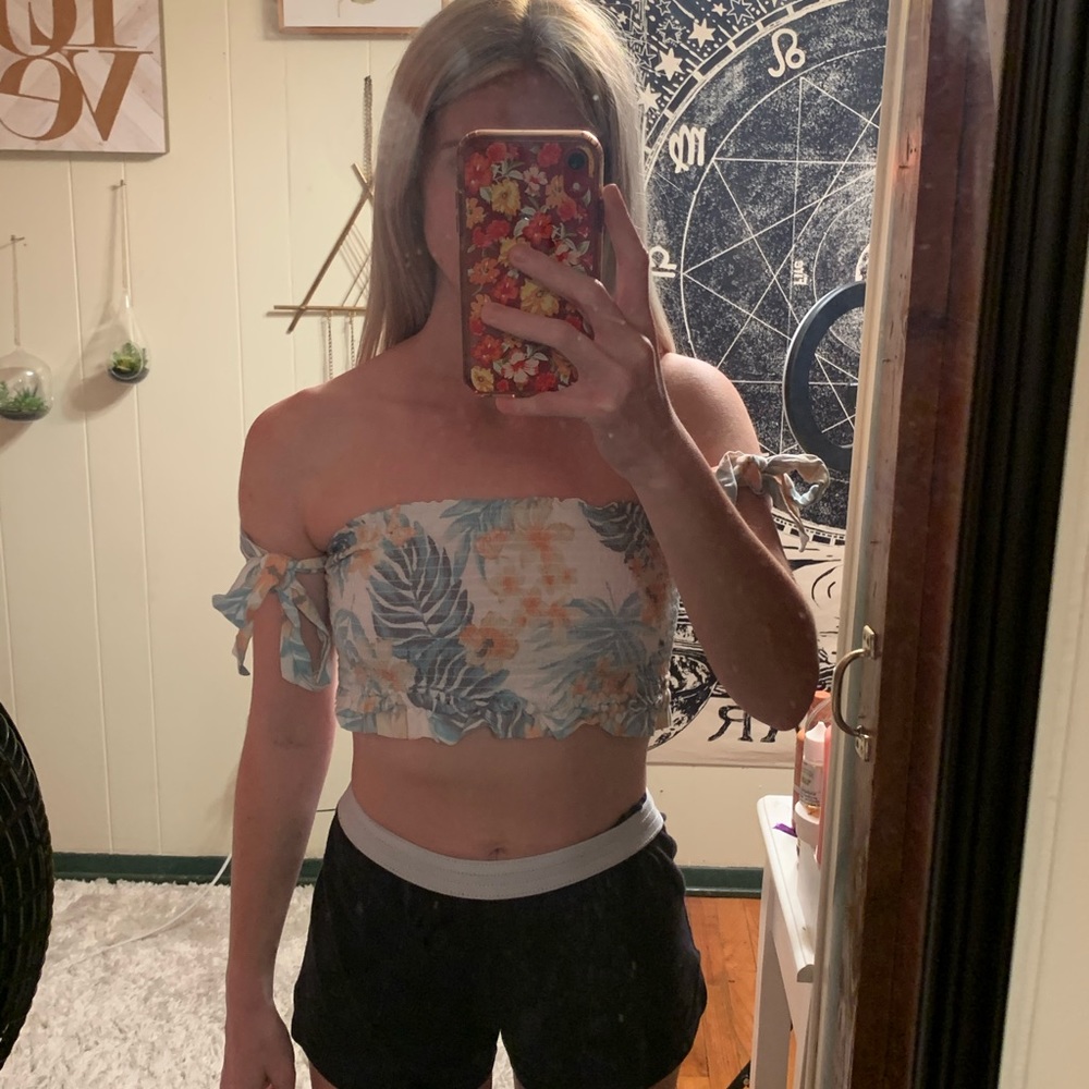 Floral Bandeau with Arm Straps